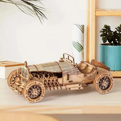 TimberTrek™: DIY Wooden Car Puzzle Kit