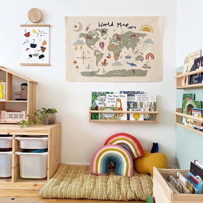 Little Voyager Atlas™: Artistic Map Canvas for Kids' Rooms