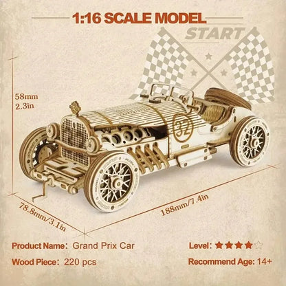 TimberTrek™: DIY Wooden Car Puzzle Kit